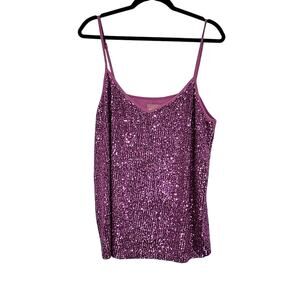 NWT Show Me Your Mumu Spotlight Tank Magenta Sequins, XL